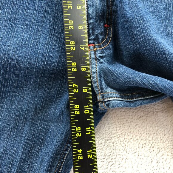 Womens Capri Jeans Size 14 S Casual Cropped Classic Blue Denim Summer Mid Rise - Picture 6 of 11